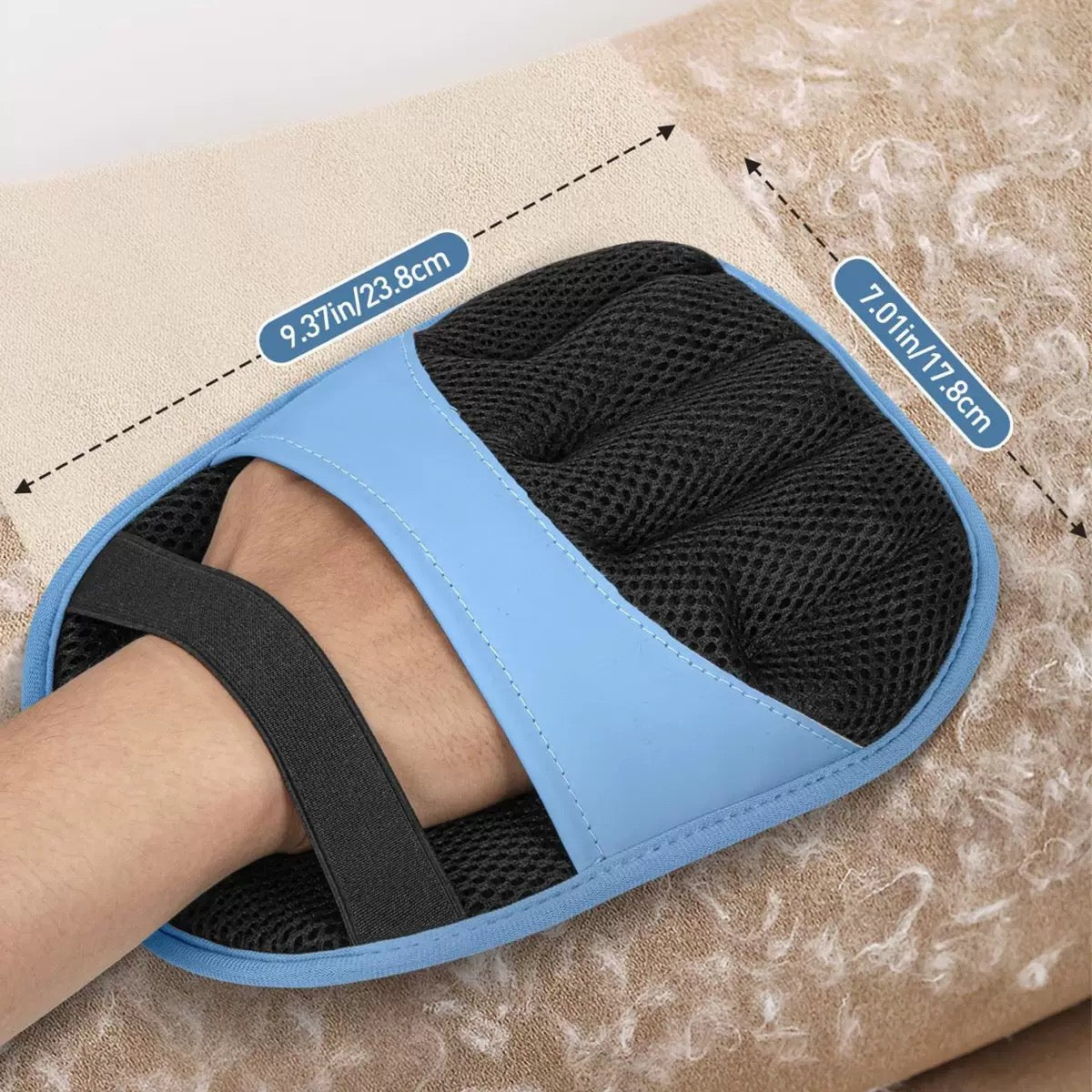 Magic Electrostatic Pet Hair Removal Glove (2-Pack）